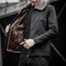 Men's Clothing Fleece-lined pu Leather Clothing Youth Lapel Warm Middle-aged and Elderly Dad's Coat Business Jacket _viptrois.com