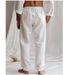 Men's Clothing Men's Linen Pants Pull On Elastic Waist Comfortable Breathable Beach Fashion Simple Trousers_viptrois.com