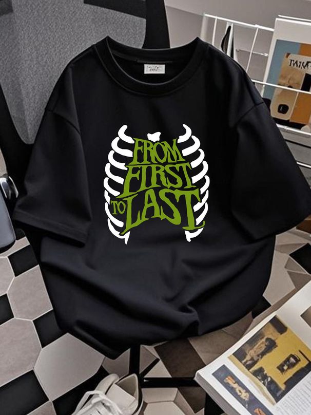 Vtg From First To Last Band Cotton All Size Unisex Black Shirt MM1103 Graphic Stylish Summer Fashion Soft Top For Everyday Wear Breathable_viptrois.com