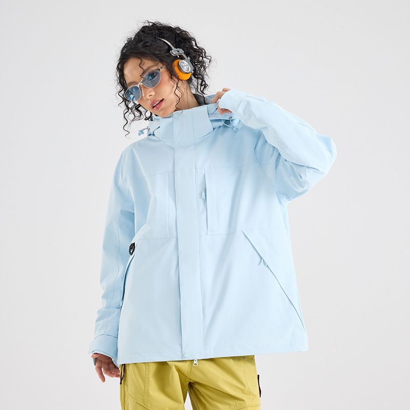 Men's 3-in-1 Waterproof Windproof Jacket For Hiking Camping Outdoor Activities – Detachable Hood Lightweight Breathable Raincoat_viptrois.com