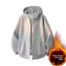 Large Hooded Sweater Men's And Women's Fleece Thickened Loose Casual Sports Jacket Top Zipper Shirt Cardigan Sweater Men's_viptrois.com