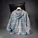 Vintage Checkered Hooded Jacket – Unisex Oversized Plaid Coat (S-XL, 4 Colors)"_viptrois.com