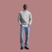 Men's Clothing heavy 500g half zip stand collar Boxy gray sweatshirt cleanfit unisex autumn and winter_viptrois.com