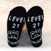 Game socks mid-tube socks casual sports cotton socks sole letter non-slip adhesive socks_viptrois.com
