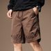 Men's Trendy Work Shorts Outdoor Loose Fit Summer Thin Ice Silk Five Point Mid Length_viptrois.com
