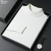 Pure Cross-Border Foreign Trade Live Semi-High Collar Long Sleeve Knitted Sweater Men's Autumn Winter New Solid Color Warm_viptrois.com