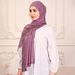 Women's Hijab new solid color modal lace ladies headscarf long scarf scarf_viptrois.com