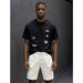 Summer Men's Denim Shorts High Street Style Trendy Ripped Stretch Five Point Casual Splatter Print_viptrois.com