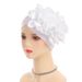 Ethnic Style Oversized Flower Turban Hat African Style Turban Hat Wedding Party Hat_viptrois.com