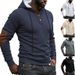 Men's Textured Hoodie – Heavyweight Pullover Sweatshirt With Raised Geometric Pattern, Oversized Streetwear (White/Navy/Beige/Dark Grey/Black)_viptrois.com