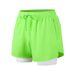 Men's Ice Silk Sports Shorts New Summer Style Double Layered Faux Two-Piece Three Quarter Length Casual Pants For Training Running Fitness_viptrois.com