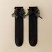 Kid's Clothing Girls' mid tube socks spring and autumn thin children's over the knee bow stockings little girls half calf pile socks_viptrois.com