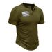 European And American Men's Casual Button-down Short-sleeved Henley Shirt, Cross-border Outdoor Sports T-shirt Men's Military Tactical Shirt_viptrois.com