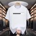 Men's Clothing Summer Loose Versatile Short Sleeved T Shirt Tops Paris Letter Print_viptrois.com