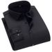 Men's Fleece-Lined Stretch Dress Shirt – Winter Warm Business Casual Shirt With Thick Inner Flannel For Office & Smart Wear_viptrois.com