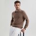 Men’s Polo Neck Wool-Blend Sweater – Classic Old Money Style, Breathable & Stretchable (M-4XL, Business Casual, Ribbed Hem)_viptrois.com