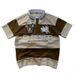 Men's Retro Polo Shirt Summer Season Loose Fit Short Sleeve High Street Fashion Letter Stripe Design_viptrois.com