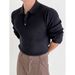 Pure Hot-Selling European Plus Size Long-Sleeve Knitted Sweater Men's Spring And Autumn Light Mature Slim Business T-Shirt_viptrois.com