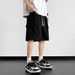 Shorts Men's Summer Trendy American Overalls Thin Loose Shorts Casual Straight Pants_viptrois.com