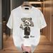 Summer New Cotton American Loose Round Neck Short Sleeve T-shirt Trendy Brand Design Printed Casual Fashion Versatile_viptrois.com