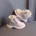 2021 Children's Winter Solid Color Fleece-lined Boots Boys' Fashion Martin Boots Girls' Soft Sole Boots Large Cotton Leather Boots_viptrois.com