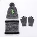 Kids'scarf, hat & glove sets Children's hat Gloves bib set Children's autumn and winter knitted woolen scarf warm knitted hat_viptrois.com
