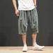 Summer Loose Casual Seven-Point Men's Shorts Plus Size Trendy Sports Straight Five-Point Pants Men_viptrois.com