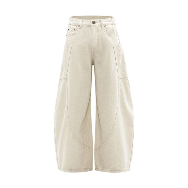 American High Street Scimitar Wide-Leg Jeans Men's Vibe Versatile Loose Deconstructed Patchwork Large Pocket Cargo Pants_viptrois.com