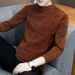 Chenier sweater men's autumn and winter new trend slim fit half high neck winter base knitted sweater trend long sleeved_viptrois.com
