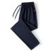 Men's Clothing Cotton Sports Pants Men's Casual Pants Plus Size Loose Straight Trousers Cuffed Pants_viptrois.com
