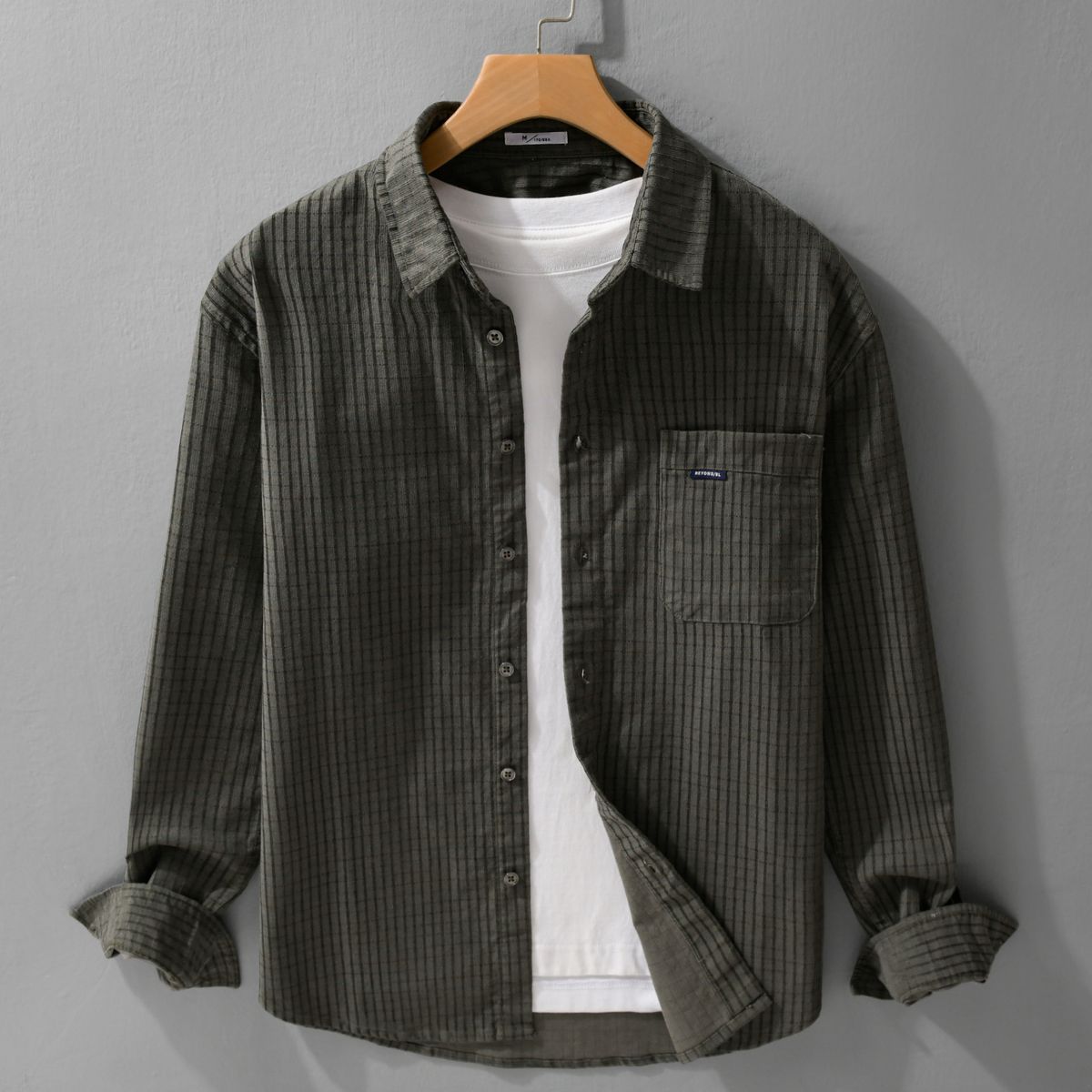 Retro Long Sleeved Shirt, Loose Casual Top, Versatile, Handsome, Loose Trendy Brand Shirt Jacket_viptrois.com