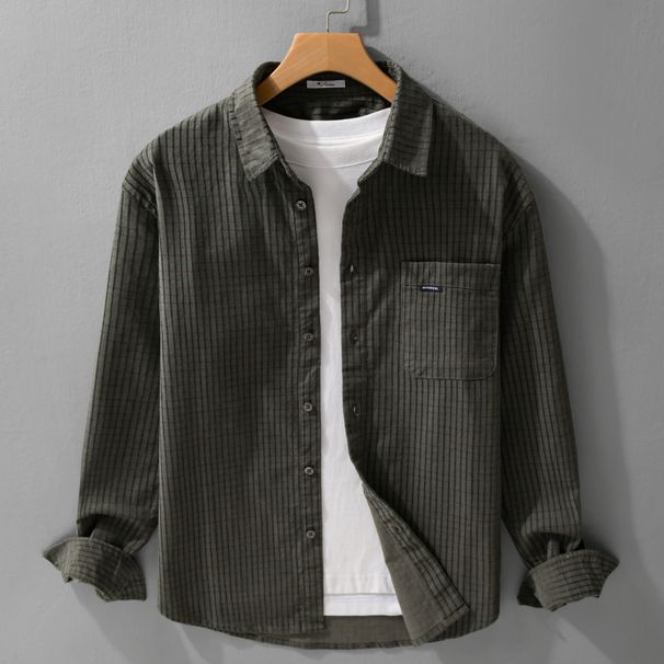 Retro Long Sleeved Shirt, Loose Casual Top, Versatile, Handsome, Loose Trendy Brand Shirt Jacket_viptrois.com