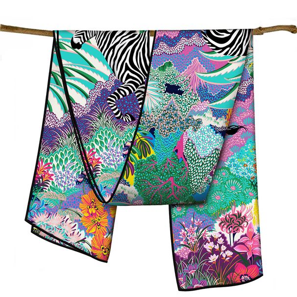 VOOTHOST 150*40cm Twill Silk Scarf Women Poncho Hand Rolled Fashion Printed Long Scarves Wraps Bandana Big Shawl Hijabs Female Foulards VB183_viptrois.com