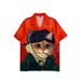 Men's Clothing Small Fresh Trendy Brand Personality Creative Design Casual Student Loose Short Sleeved Shirt Men's Beach Flower Shirt Women_viptrois.com