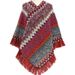 Women's Shawls Colorful Ethnic Style Pullover Poncho Women's Acrylic Knitted Cloak Warm Autumn And Winter Shawl_viptrois.com