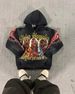 2025 New Cardigan Street Hip-Hop Foreign Child Print Black Zipper Sweatshirt Women's Jacket_viptrois.com