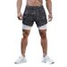 Men's Double-Layer Running Shorts With Phone Pocket - Lightweight Stretch Training Shorts For Athletic Activities_viptrois.com
