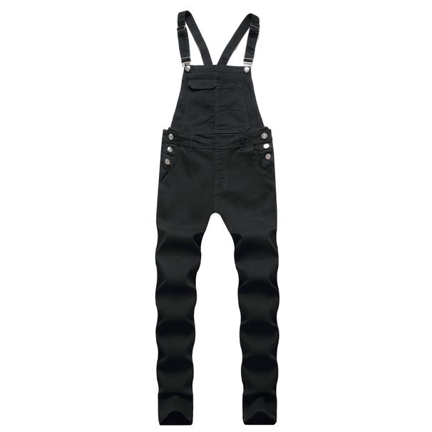 REPPUNK Men's Distressed Denim Overalls Slim Fit Multiple Pockets Straight Leg Jeans For Teens & Young Adults (6 Colors)_viptrois.com