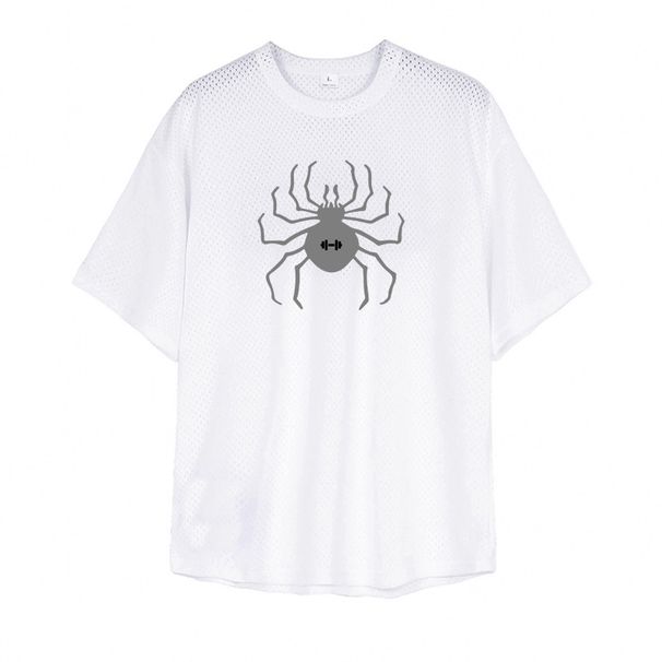 Foreign Trade Cross-border Fitness Short Sleeve Super Large Size Oversize Fitness Clothes Quick-Drying Mesh Large Mesh T-Shirt Crew Neck Tide_viptrois.com