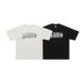 Summer Autumn American Style Letter Print Crew Neck Loose Cotton Short Sleeve T-Shirt Unisex Street Fashion_viptrois.com