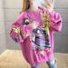New Style Long Sleeve Crew Neck Loose Street Racing Dog Harajuku Girl Sweatshirt_viptrois.com