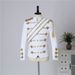 Men's Clothing Sequined Performance Costumes Banquet Guest Rock Singer Clothing Stand Collar_viptrois.com