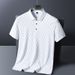 Men's Clothing Summer Cool Stretch Short Sleeve Shirt Breathable Casual T-Shirt For Men, Slim Fit, Lightweight & Comfortable (Khaki, White, Black)_viptrois.com