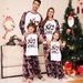 Christmas Letters Snowflake Stars Christmas Family suit printed homewear pajamas_viptrois.com