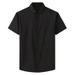 Men's Clothing Plus Size Summer New Large Size Men's Short Sleeved Shirt Fat Guy Large Loose Casual Thin Solid Color Stretch Shirt Men Fat_viptrois.com