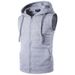 Men's Clothing New Men's Hooded Zipper Pocket Sweater Vest Jacket Hooded Vest M19_viptrois.com