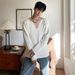 Autumn And Winter New U-shaped Collar Long Sleeved Knitted Sweater For Men, Slim Fit And Casual_viptrois.com