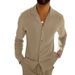 Men's Button-Up Shirt Jacket – Wrinkle-Resistant 100% Cotton (S-XXXL) | Slim-Fit Lapel Casual Blouse In 6 Colors (Sky Blue/Stone Grey)_viptrois.com