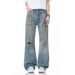 Distressed Washed High-Street Straight Jeans With Tie-Dye & Ripped Details – Urban Grunge Style For Men_viptrois.com