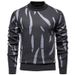 "Men's Fleece-Lined Print Sweater – Winter-Ready Semi-Turtleneck Pullover With Relaxed Fit (M-4XL, 4 Neutral Tones)"_viptrois.com